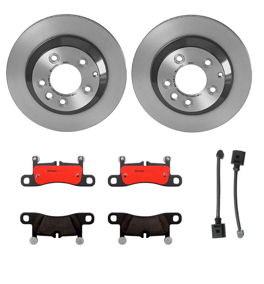 Audi VW Brakes Kit - Pads and Rotors Rear (330mm) (Ceramic) 7L8615601G - Brembo 1519466KIT